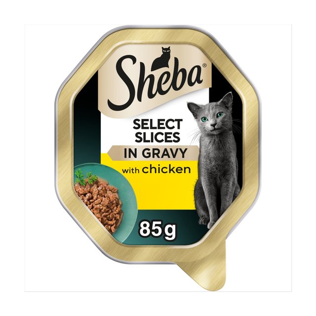 Sheba Select Slices Cat Food Tray With Chicken In Gravy 85g