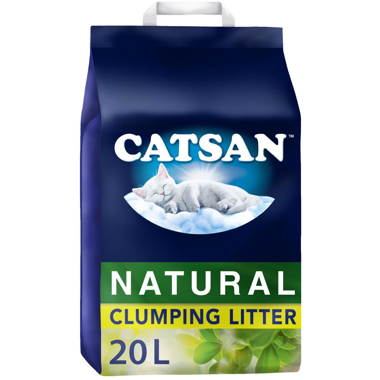 Catsan Natural 100% Biodegradable Clumping Odour Control Cat Litter 