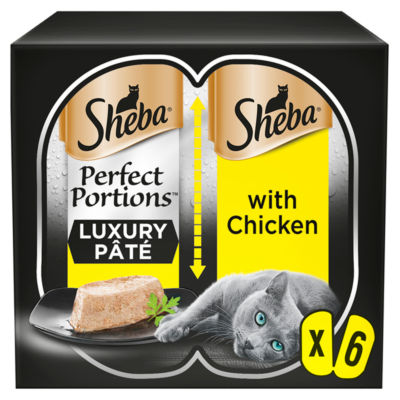 Sheba Perfect Portions Adult Wet Cat Food Trays Chicken in Pate