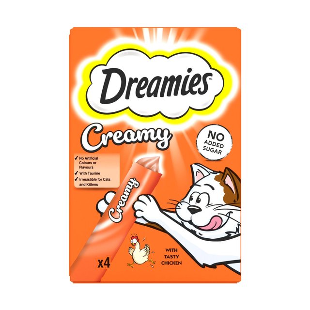 Dreamies Creamy Adult & Kitten Cat Treats with Tasty Chicken