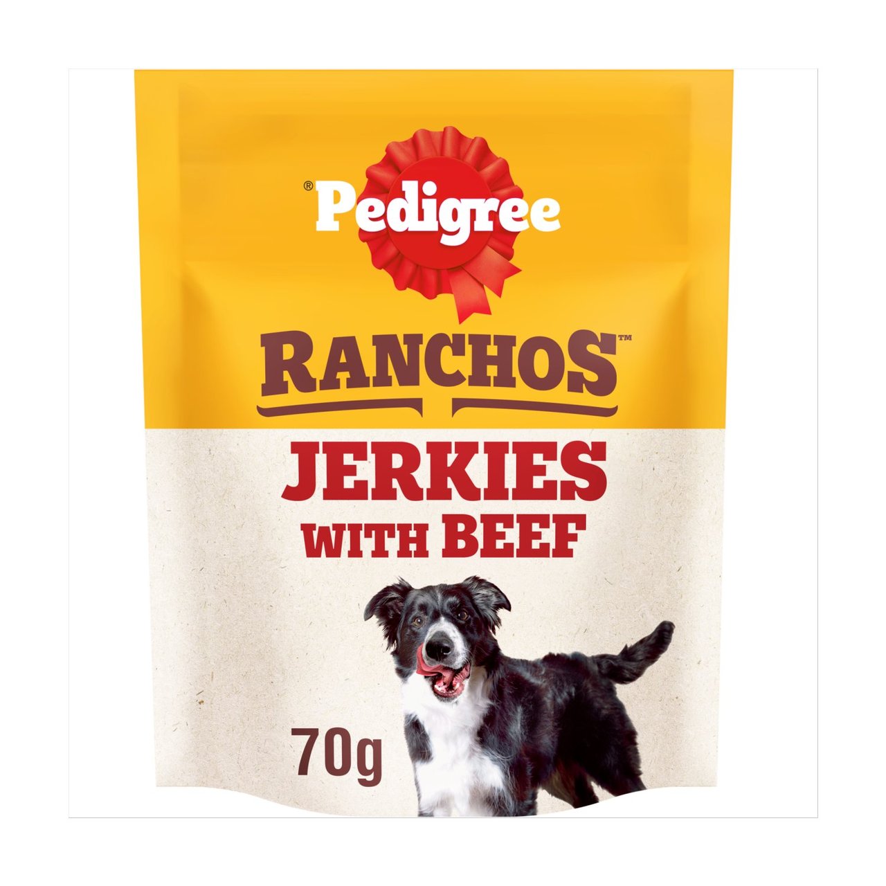 Pedigree Ranchos Originals Jerkies Dog Chew Treat Beef Flavour 7 x 70g