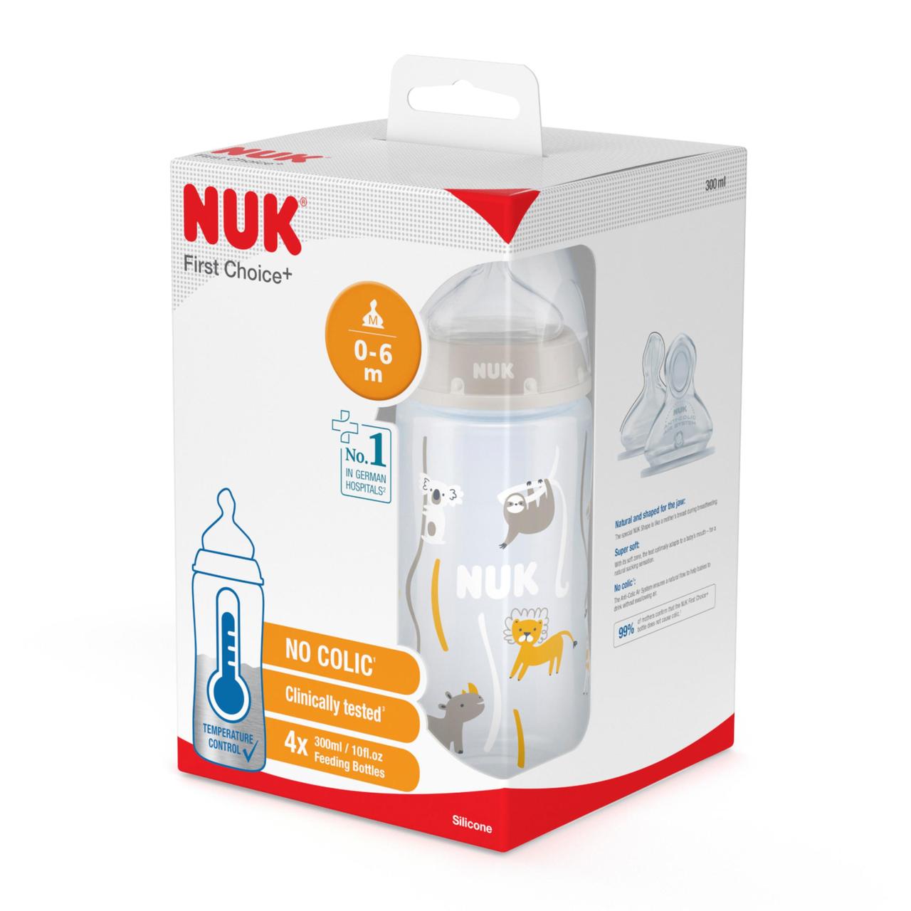 NUK First Choice+ 300ml Temperature Control Bottle with Silicone Teat 4