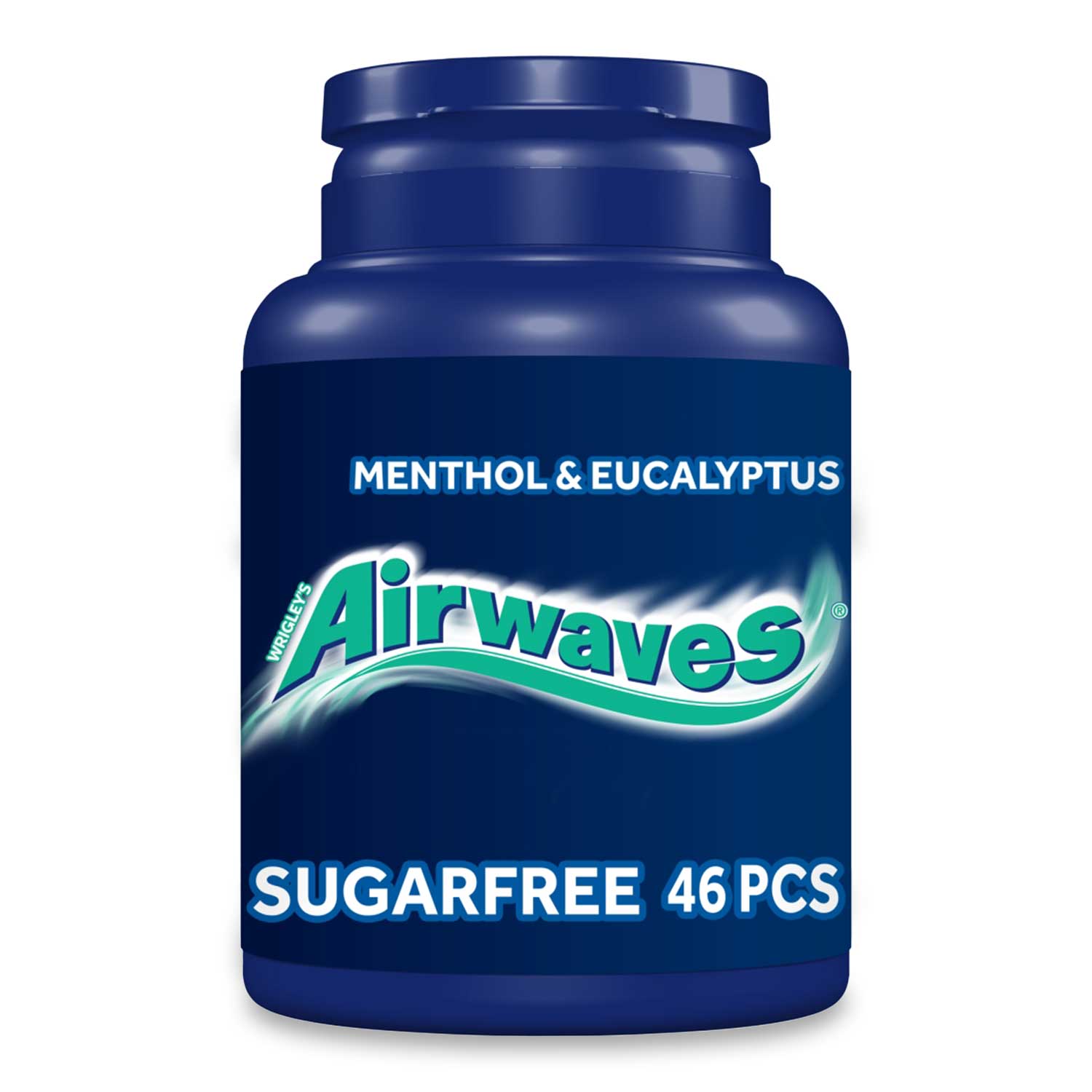 Airwaves Menthol & Eucalyptus Sugar Free Chewing Gum Bottle 46 Pieces