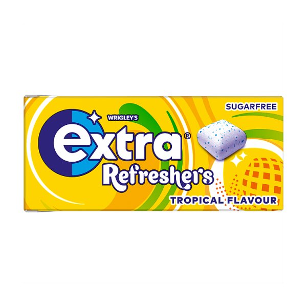 Extra Refreshers Tropical Sugar Free Chewing Gum Handy Box 15.7g