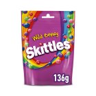 Skittles Vegan Chewy Sweets Wild Berry Fruit Flavoured Pouch Bag 136g