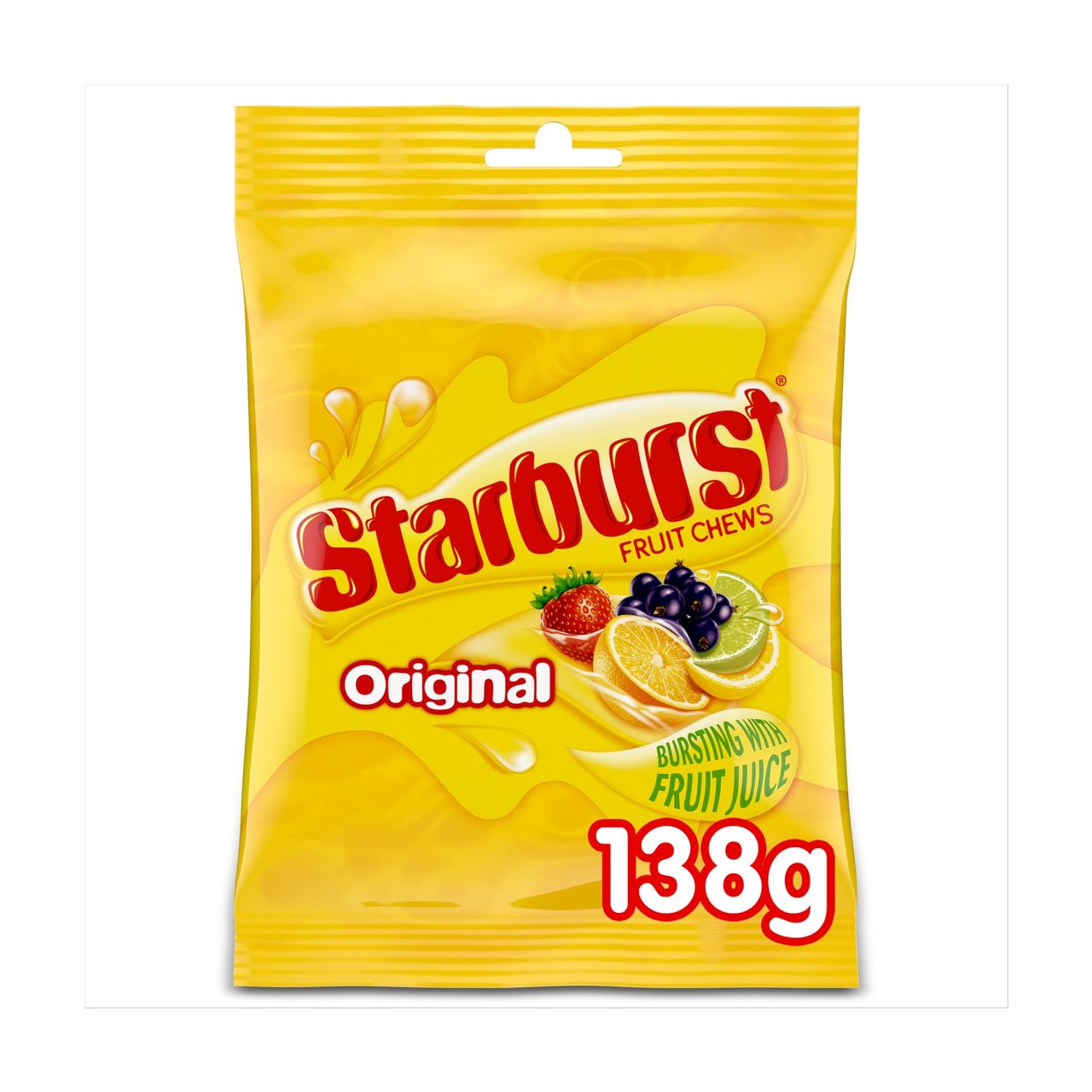 Starburst Vegan Chewy Sweets Fruit Flavoured Pouch Bag 138.0g