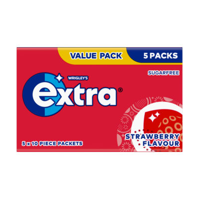 Extra Strawberry Flavour Chewing Gum  5 x 70g