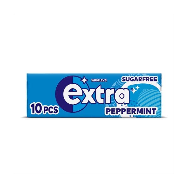 Wrigley's Extra Peppermint Chewing Gum Sugar Free 10 Pieces