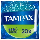 Tampax Super Tampons Applicator Cardboard x20