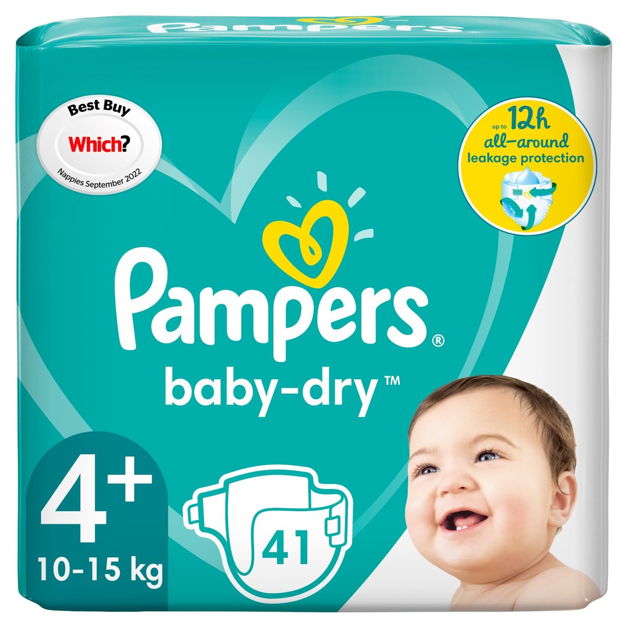 Pampers Baby Dry Night Nappy Pants Essential Pack Nappies Size 4, 9kg-15kg  x32