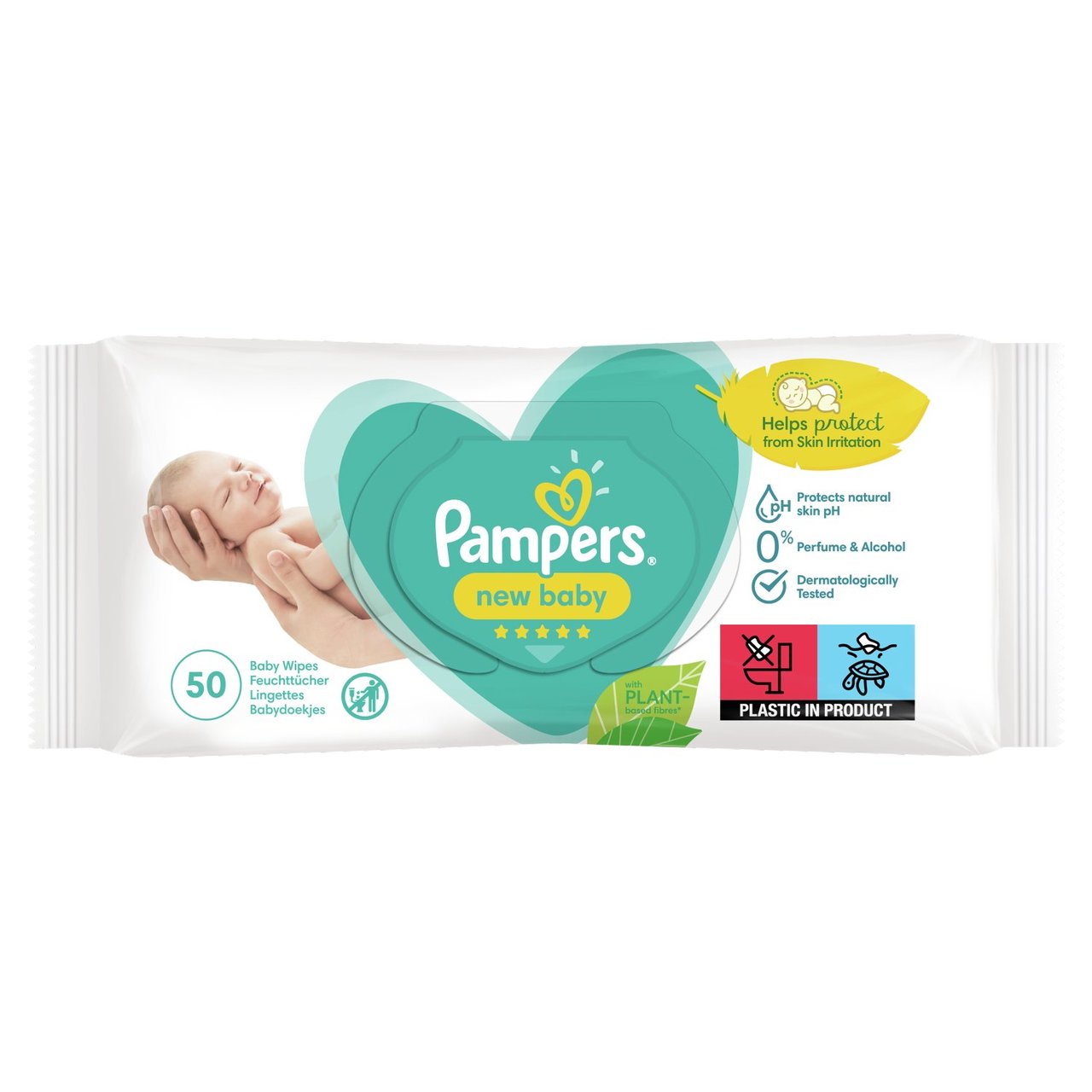 Pampers New Baby Wipes 1 Pack = 50 Baby Wet Wipes