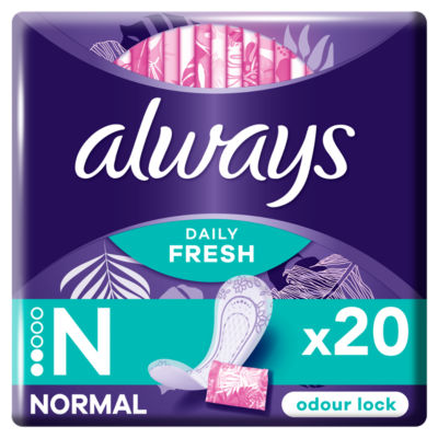 38 x Always Dailies Panty Liners Long Plus Fresh Protect Odour Neutralise  8006540692479