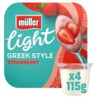 Müller Light Greek Style Sublime Strawberry Yogurt 4x115g