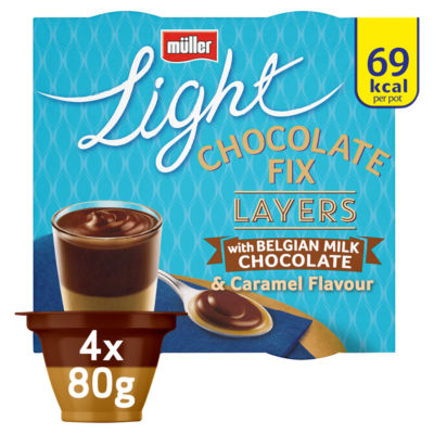 Muller Light Low Fat Chocolate Fix Belgian Chocolate & Caramel Dessert