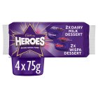 Cadbury Heroes Wispa & Dairy Milk Chocolate Desserts 4x75g