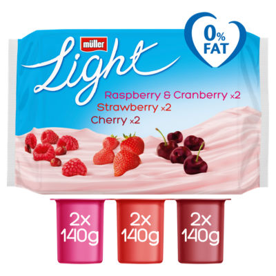 Muller Light Red Fruits Fat Free Yogurts 