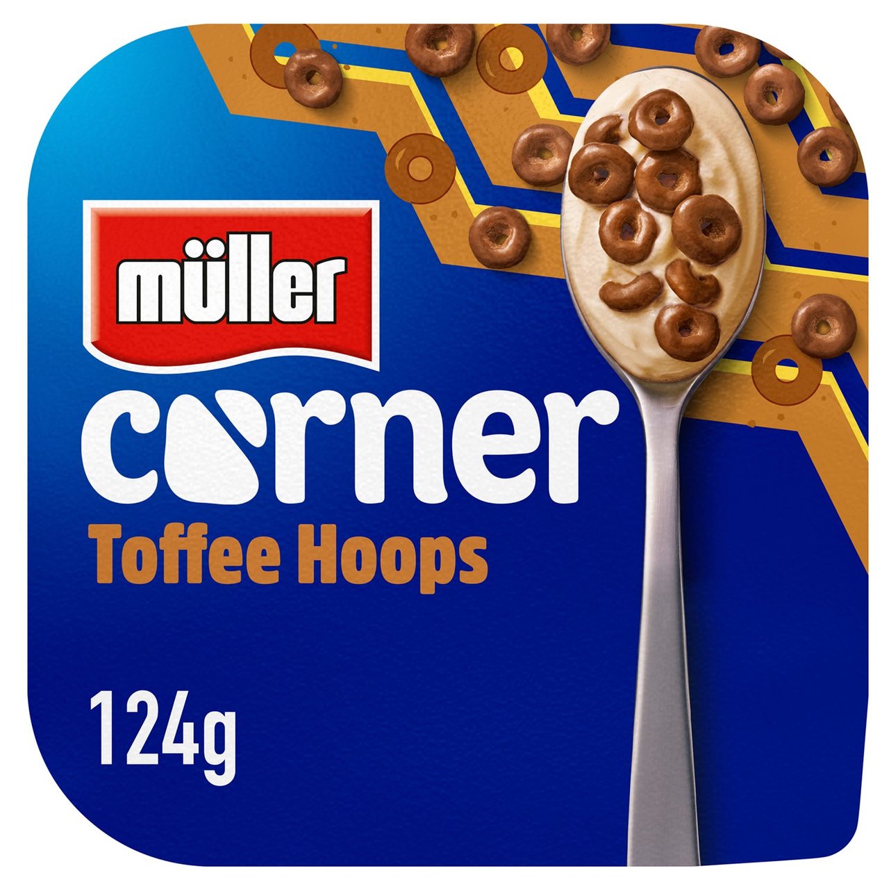 Muller Corner Toffee Yogurt with Chocolate Hoops