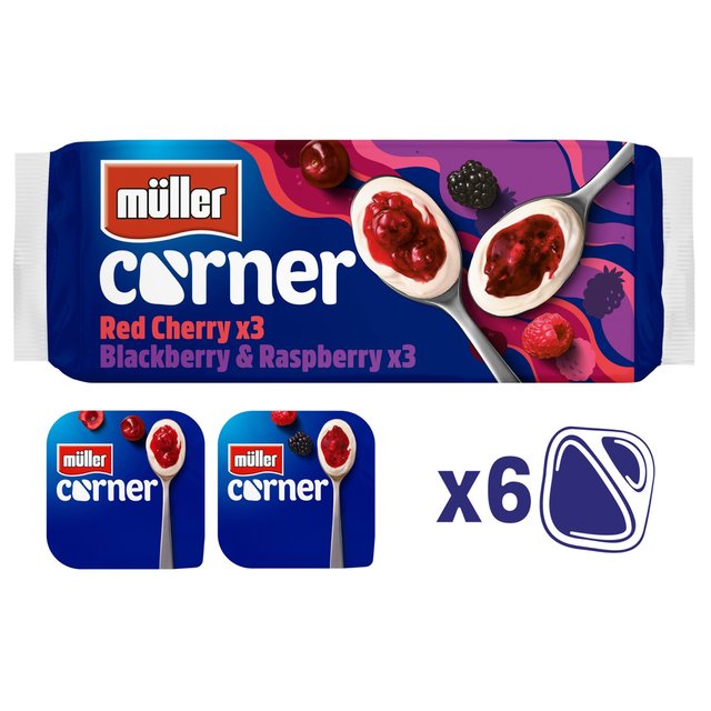 Muller Corner Mixed Red Fruits Yogurts  6 x 136g