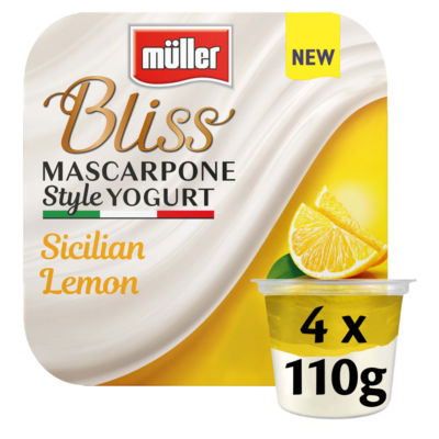 Muller Bliss Mascapone Sicilian Lemon  4 x 110g