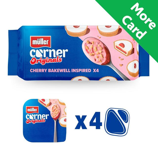 Muller Corner Originals Cherry Bakewell Yogurt  4 x 124g