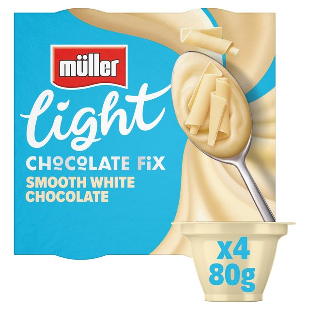 Muller Light Choc Pot White Chocolate Dessert 4 x 80g