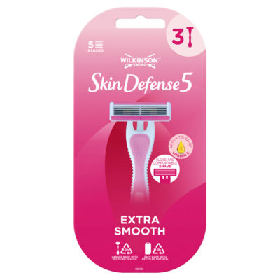 Wilkinson Sword Skin Defense 5 Blade Razor 3 per pack