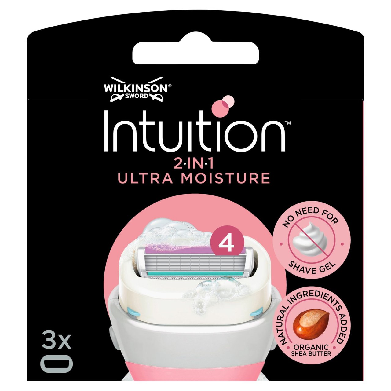 Wilkinson Sword Intuition Ultra Moisture Women's Razor Blades 3 per pack