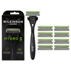 Wilkinson Sword Hydro 3 Skin Protection Men's Razor with 9 Blades