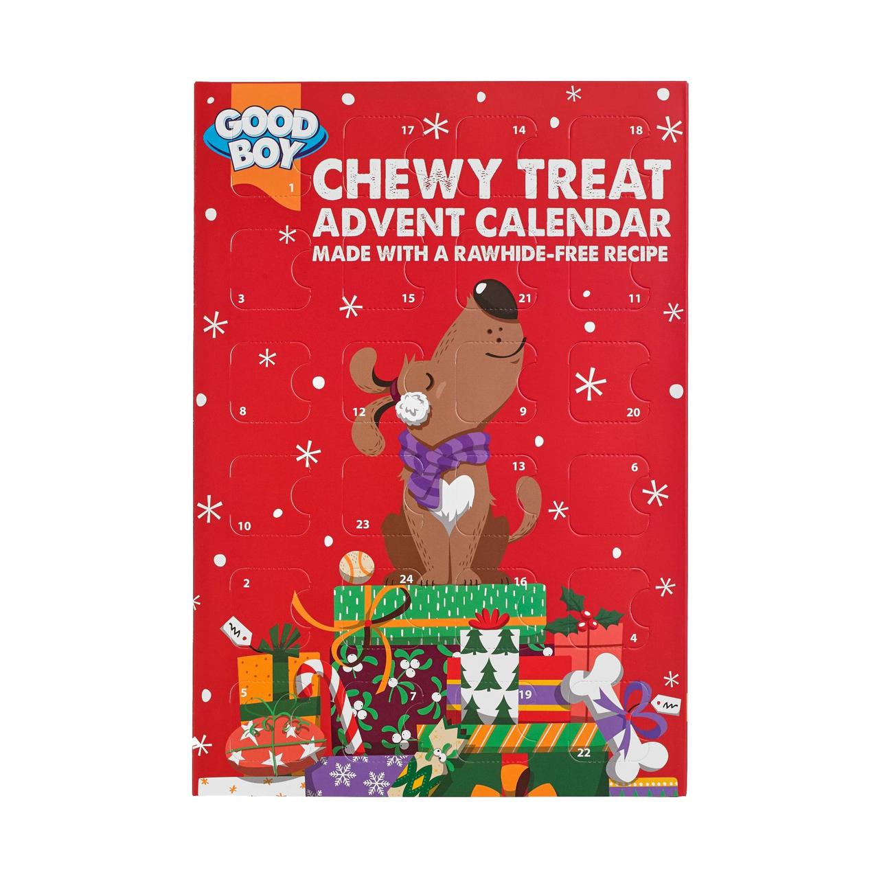 Good Boy Christmas Dog Advent Calendar With Chewy Chicken Treats