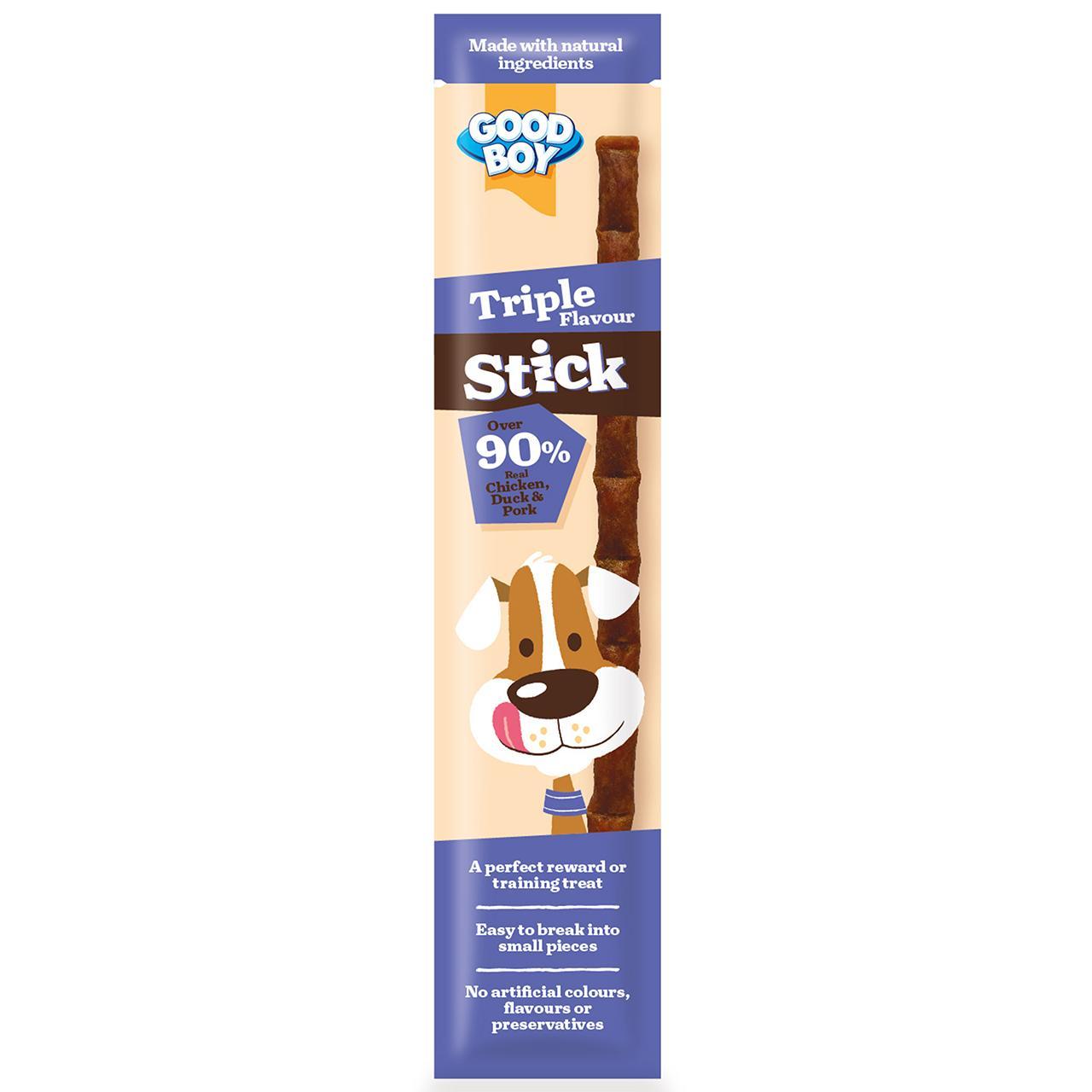 Good Boy Stick Dog Treat Triple Flavour 