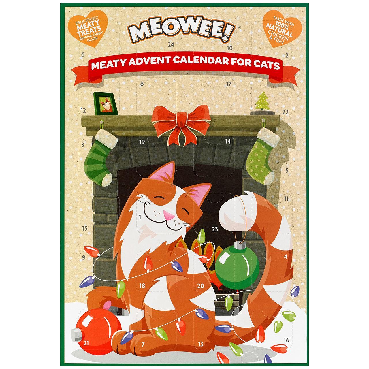 Meowee! Christmas Cat Advent Calendar With Meaty Treats