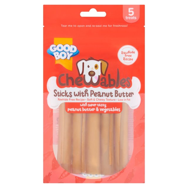 Good Boy Chewables Peanut Butter Sticks Dog Treats 108g