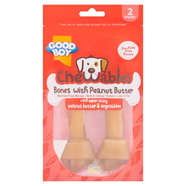 Good Boy Chewables Peanut Butter Medium Bones Dog Treats 135g