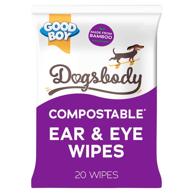 Good Boy Dogsbody Compostable Ear & Eye Wipes  20 per pack