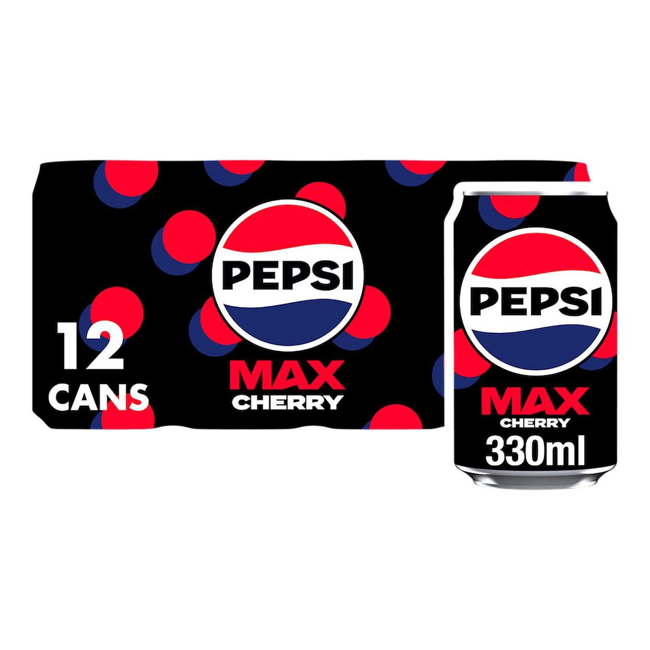 Pepsi Max Cherry No Sugar Cola Cans 12x330ml