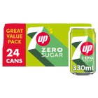 7UP Zero Sugar Free Lemon & Lime Cans 24x330ml