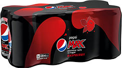 Pepsi Max Raspberry Cans 8x330ml