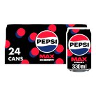 Pepsi Max Cherry No Sugar Cola Cans 24 x 330ml