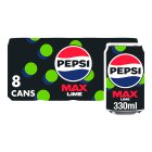 Pepsi Max Lime No Sugar Cola Cans