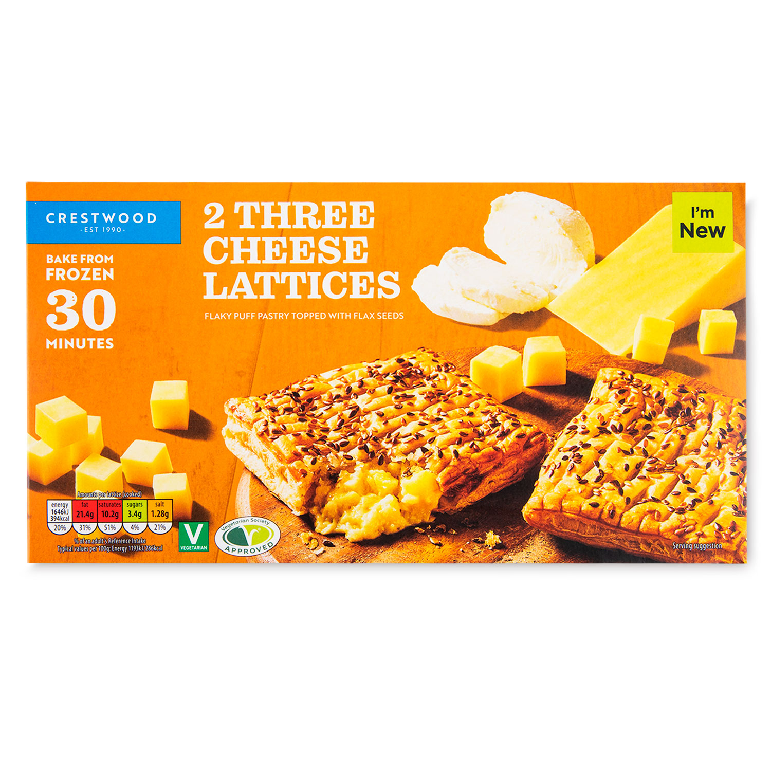 Crestwood Three Cheese Lattices 2x150g