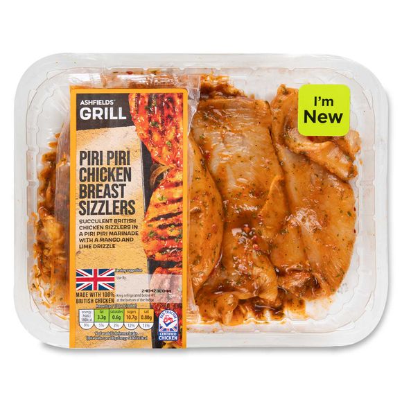 Ashfields Grill Piri Piri Chicken Breast Sizzlers 400g