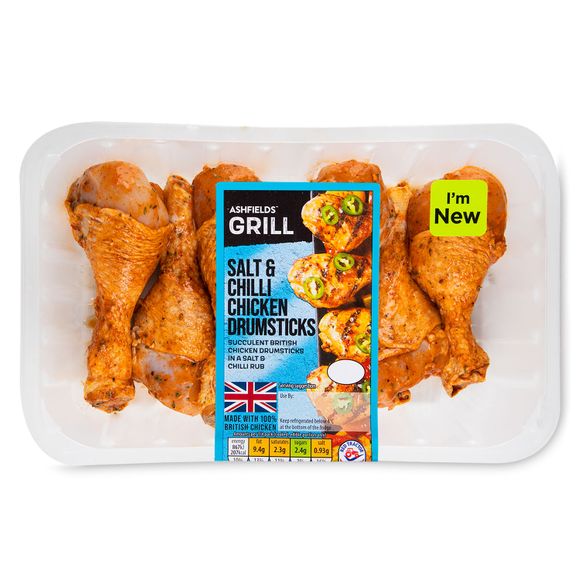 Ashfields Grill Salt & Chilli Chicken Drumsticks 800g