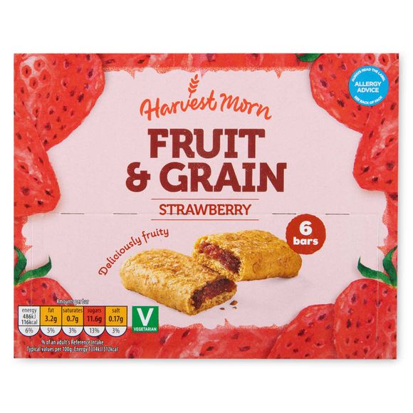 Harvest Morn Fruit & Grain Strawberry Cereal Bars 6x37g