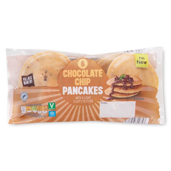 Village Bakery Chocolate Chip Pancakes 180g/6 Pack