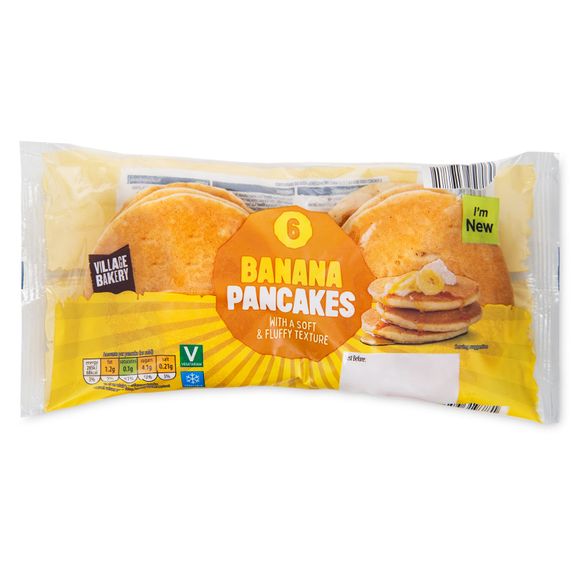 Village Bakery Banana Pancakes 180g/6 Pack