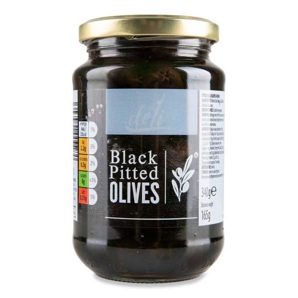 The Deli Black Pitted Olives 330g (165g Drained)