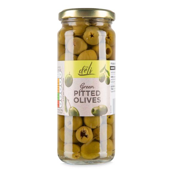 The Deli Green Pitted Olives 340g (165g Drained)