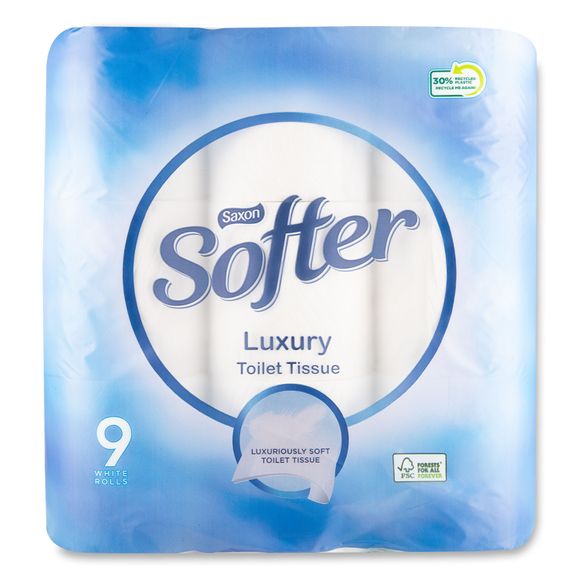 Saxon Softer Luxury Toilet Tissue 9 Pack