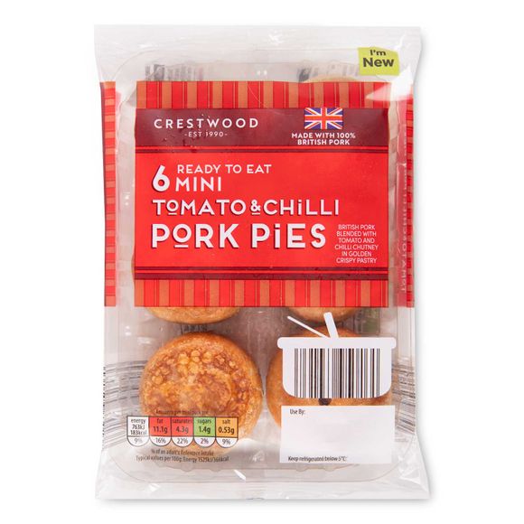 Let's Party Mini Tomato & Chilli Pork Pies 300g