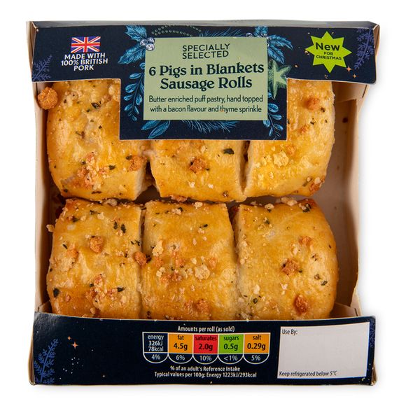 Specially Selected Pigs In Blankets Sausage Rolls 160g/6 Pack